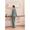 image:imageEkouaer Pajamas for Women Set Soft Longe Sleeve 2 Piece Lounge SetArmy