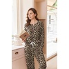 image:imageEkouaer Pajamas for Women Set Soft Longe Sleeve 2 Piece Lounge SetCheetah