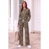 image:imageEkouaer Pajamas for Women Set Soft Longe Sleeve 2 Piece Lounge SetCheetah