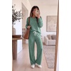 image:imageEkouaer Pajamas for Women Set Soft Longe Sleeve 2 Piece Lounge SetGreen