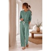 image:imageEkouaer Pajamas for Women Set Soft Longe Sleeve 2 Piece Lounge SetGreen