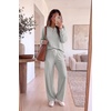 image:imageEkouaer Pajamas for Women Set Soft Longe Sleeve 2 Piece Lounge SetGrey Stripe