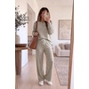 image:imageEkouaer Pajamas for Women Set Soft Longe Sleeve 2 Piece Lounge SetKhaki