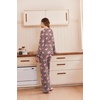 image:imageEkouaer Pajamas for Women Set Soft Longe Sleeve 2 Piece Lounge SetLeopard  Bow