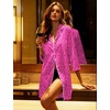 image:imageEkouaer Silk Nightgowns for Women 34 Sleeve Button Down Sleep ShirtsPink Leopard