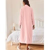 image:imageEkouaer Women Zipper Robe Long Sleeves House Coat Soft Bathrobe HousecoatAlight Pink