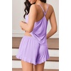 image:imageEkouaer Womens Cami Pajama Sets V Neck PJs Soft Lingerie Top and ShortsLiliac