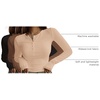 image:imageEkouaer Womens Henley Long Sleeve Shirts 3 Packs Ribbed Knit Thermal TopsBlack  Beige  Brown 3pcs