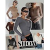 image:imageEkouaer Womens Henley Long Sleeve Shirts 3 Packs Ribbed Knit Thermal TopsBlack  Green  Wine Red 3pcs