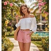 image:imageEkouaer Womens Pajama Shorts Soft Lounge Pj Bottoms Sleep Short with Pocket1red White Plaid