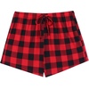 image:imageEkouaer Womens Pajama Shorts Soft Lounge Pj Bottoms Sleep Short with PocketBlack Red Plaid