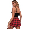 image:imageEkouaer Womens Pajama Shorts Soft Lounge Pj Bottoms Sleep Short with PocketBlack Red Plaid