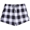 image:imageEkouaer Womens Pajama Shorts Soft Lounge Pj Bottoms Sleep Short with PocketBlack White Plaid