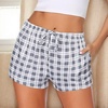 image:imageEkouaer Womens Pajama Shorts Soft Lounge Pj Bottoms Sleep Short with PocketGrey Plaid