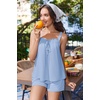 image:imageEkouaer Womens Sleeveless Pajamas Sets Cute Tank Top and Shorts Lounge SetBlue