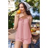 image:imageEkouaer Womens Sleeveless Pajamas Sets Cute Tank Top and Shorts Lounge SetPink