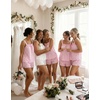 image:imageEkouaer Womens Sleeveless Pajamas Sets Cute Tank Top and Shorts Lounge SetStriped Bow