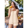 image:imageEkouaer Womens Sleeveless Pajamas Sets Cute Tank Top and Shorts Lounge SetYellow Flower