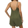 image:imageEkouaer Womens Summer Rompers Beach Vacation Outfits Adjustable JumpsuitsArmy Green