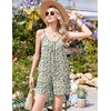 image:imageEkouaer Womens Summer Rompers Beach Vacation Outfits Adjustable JumpsuitsAwhite Floral