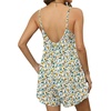 image:imageEkouaer Womens Summer Rompers Beach Vacation Outfits Adjustable JumpsuitsAwhite Floral