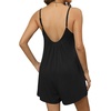 image:imageEkouaer Womens Summer Rompers Beach Vacation Outfits Adjustable JumpsuitsBlack