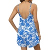 image:imageEkouaer Womens Summer Rompers Beach Vacation Outfits Adjustable JumpsuitsBlue Floral