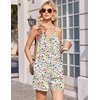image:imageEkouaer Womens Summer Rompers Beach Vacation Outfits Adjustable JumpsuitsBowtie Flowers