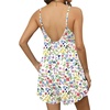 image:imageEkouaer Womens Summer Rompers Beach Vacation Outfits Adjustable JumpsuitsBowtie Flowers