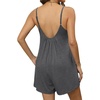 image:imageEkouaer Womens Summer Rompers Beach Vacation Outfits Adjustable JumpsuitsDark Grey