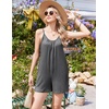 image:imageEkouaer Womens Summer Rompers Beach Vacation Outfits Adjustable JumpsuitsDark Grey