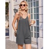 image:imageEkouaer Womens Summer Rompers Beach Vacation Outfits Adjustable JumpsuitsDark Grey