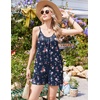 image:imageEkouaer Womens Summer Rompers Beach Vacation Outfits Adjustable JumpsuitsNavy Blue Floral