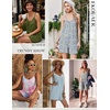 image:imageEkouaer Womens Summer Rompers Beach Vacation Outfits Adjustable JumpsuitsPink Tiedye
