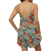 image:imageEkouaer Womens Summer Rompers Beach Vacation Outfits Adjustable JumpsuitsPlant Leaves Floral