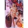 image:imageEkouaer Womens Waffle Knit Pajama Sets Long Sleeve Top and Shorts Matching Lounge Set Loungewear Sweatsuit with PocketsHalloweenpumpkin