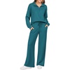 image:imageEkouaer 2 Piece Sets for Women Half Zip Lounge Sets Matching Fall OutfitsBlue Green