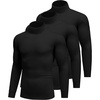 image:imageEkouaer 3 Packs Men Turtleneck Shirts Long Sleeve Thermal Tops Causal Lightweight Pullover SXXXL3pcs Black  Black  Black