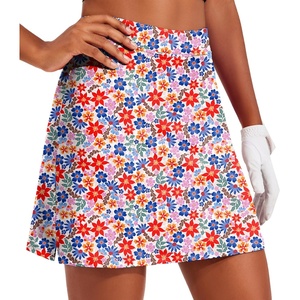 image:imageEkouaer 16 Skorts for Women with Pockets Golf Pickleball Tennis SkirtRed Blue Floral