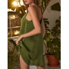image:imageEkouaer Nightgowns for Women Sleeveless Satin Night Gown Sexy Night DressArmy Green