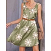 image:imageEkouaer Nightgowns for Women Sleeveless Satin Night Gown Sexy Night DressGreen Flower