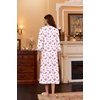 image:imageEkouaer Robes for Women Velour Zipper Robe 34 Sleeve Housecoat with PocketBig Pink Flower