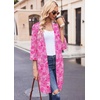 image:imageEkouaer Robes for Women Waffle Knit Bathrobe Soft Lightweight LoungewearApinkfloral