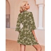 image:imageEkouaer Robes for Women Waffle Knit Bathrobe Soft Lightweight LoungewearArmy Green Floral