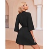 image:imageEkouaer Robes for Women Waffle Knit Bathrobe Soft Lightweight LoungewearBlack