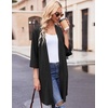 image:imageEkouaer Robes for Women Waffle Knit Bathrobe Soft Lightweight LoungewearBlack
