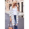 image:imageEkouaer Robes for Women Waffle Knit Bathrobe Soft Lightweight LoungewearBlue Stripe Teddy Bear