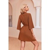 image:imageEkouaer Robes for Women Waffle Knit Bathrobe Soft Lightweight LoungewearCaramel Colour