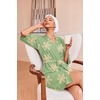 image:imageEkouaer Robes for Women Waffle Knit Bathrobe Soft Lightweight LoungewearFloral Green