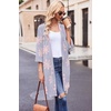 image:imageEkouaer Robes for Women Waffle Knit Bathrobe Soft Lightweight LoungewearFloral Purple